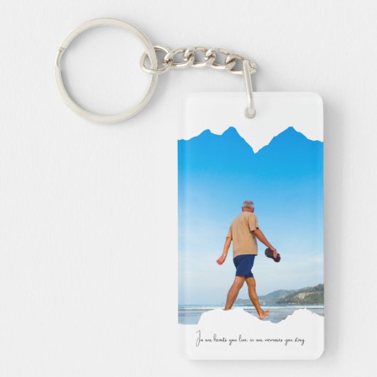 Double-Sided Rectangle Memorial Keychain (Voorkant)