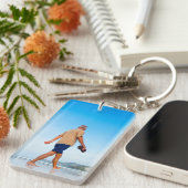 Double-Sided Rectangle Memorial Keychain (Voorkant Rechts)