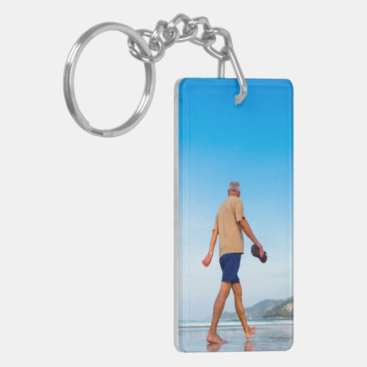 Double-Sided Rectangle Memorial Keychain (Voorkant Links)