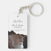 Double-Sided Rectangle Memorial Keychain (achterkant)