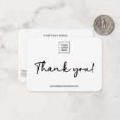 Double-Sided Small Business Packaging Insert Notitiekaartje (Voorkant / Achterkant in situ)