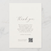 Double-Sided Wedding Menu & Thank You Card Kaart (Achterkant)