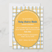 Double-Sided White Yellow Bright Plaid Hand-Drawn Kaart (Voorkant)