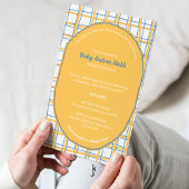 Double-Sided White Yellow Bright Plaid Hand-Drawn Kaart