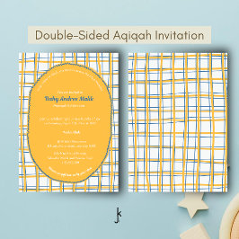 Double-Sided White Yellow Bright Plaid Hand-Drawn Kaart