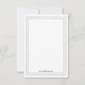 Double Silver Trim - 3x5 Bachelorette Invitation Kaart (Achterkant)