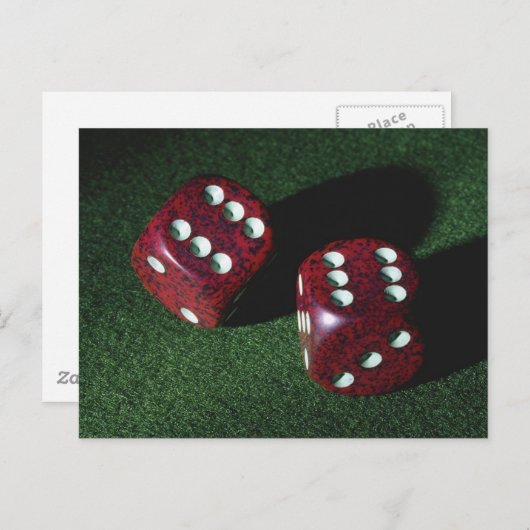 Double Six Dice Briefkaart (Voorkant / Achterkant)