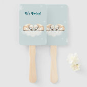 Double Snuggles Twin Polar Beren Baby shower Handwaaier (Voorkant en achterkant)