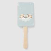 Double Snuggles Twin Polar Beren Baby shower Handwaaier (Achterkant)