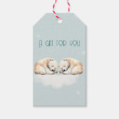 Double Snuggles Twin Polar Beren Cadeaulabel (Voorkant)