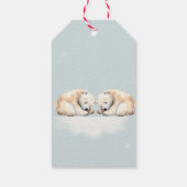 Double Snuggles Twin Polar Beren Cadeaulabel (Achterkant)