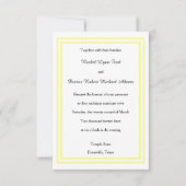 Double Soft Yellow Trim - 3x5 Weddenschap Kaart (Voorkant)