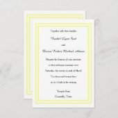 Double Soft Yellow Trim - 3x5 Weddenschap Kaart (Voorkant / Achterkant)