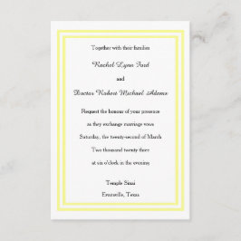 Double Soft Yellow Trim - 3x5 Weddenschap Kaart