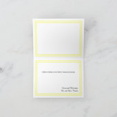 Double Soft Yellow Trim - Hartelijk dank Bedankkaart (Binnen)