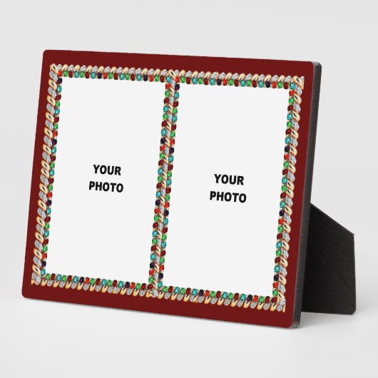 Double Sparkles Photo Lijst Plaque Fotoplaat (Zijkant)