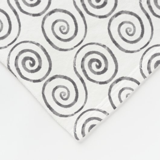 Double Spiral Celtic Pattern Fleece Deken (Hoek)