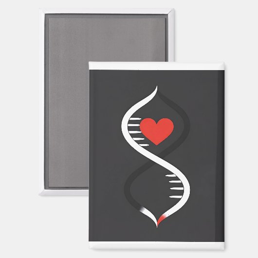 Double Spiral with Heart  Magneet (Voorkant / Achterkant)