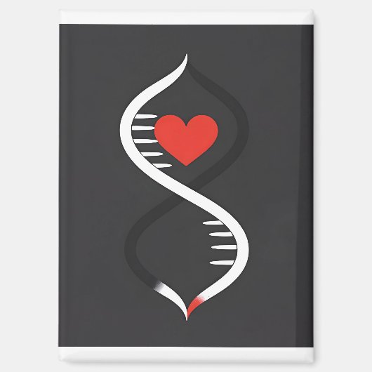 Double Spiral with Heart  Magneet (Voorkant)