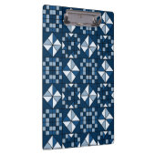 Double Star Chain Shades of Blue Quilt Klembord (Rechts)