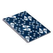 Double Star Chain Shades of Blue Quilt Notitieboek (Rechterzijde)