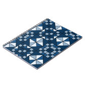 Double Star Chain Shades of Blue Quilt Notitieboek (Linkerzijde)