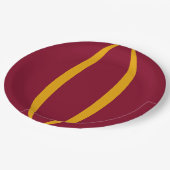 Double Stripe Custom Party Paper Plate Papieren Bordje (Gekanteld)