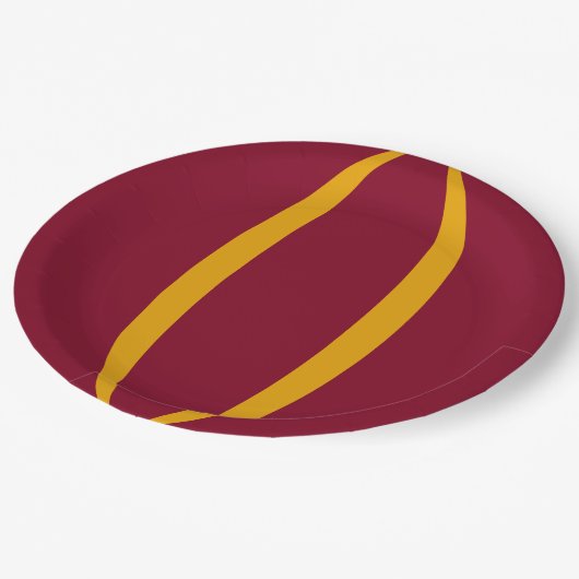 Double Stripe Custom Party Paper Plate Papieren Bordje (Gekanteld)