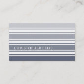 Double Striped | Slate Blue Ombre Visitekaartje (Voorkant)