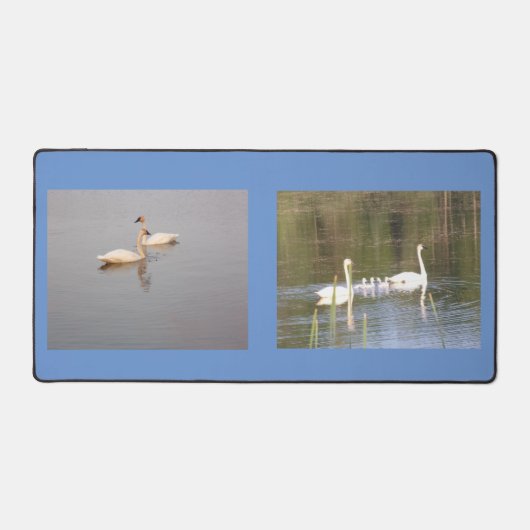 Double Swan Photo Desk Mat (Voorkant)