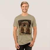 Double the Cuteness: Aussie Quokka Twins Tri-Blend Shirt (Voorkant volledig)