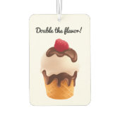 Double the Freshness – Cute Ice Cream Cone  Luchtverfrisser (Achterkant)