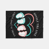 Double The Love New Great-aunt Of Twins  Fleece Deken (Voorkant (Horizontaal))