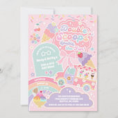 Double the Scoops Ice Cream Birthday Invitation Kaart (Voorkant)