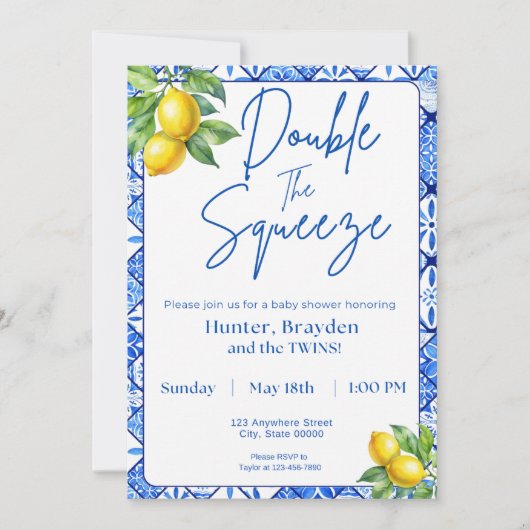 Double The Squeeze Invitation Kaart (Voorkant)