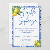 Double The Squeeze Invitation Kaart (Voorkant / Achterkant)