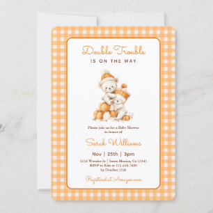 Double Trouble-Baby shower Kaart