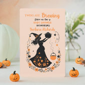 Double Trouble Brew - Een Tweeling Halloween Baby  Kaart