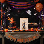 Double Trouble Brew - Een Tweeling Halloween Baby  Kaart