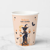 Double Trouble Brew - Een Tweeling Halloween Baby  Papieren Bekers (Achterkant)