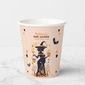 Double Trouble Brew - Een Tweeling Halloween Baby Papieren Bekers (Voorkant)