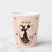 Double Trouble Brew - Een Tweeling Halloween Baby  Papieren Bekers (Achterkant)