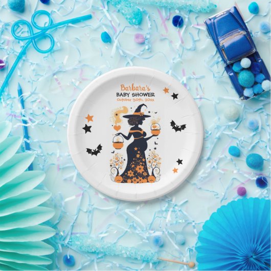 Double Trouble Brew - Een Tweeling Halloween Baby Papieren Bordje (Feest)