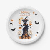Double Trouble Brew - Een Tweeling Halloween Baby Papieren Bordje (Voorkant)