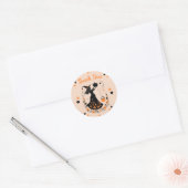 Double Trouble Brew - Een Tweeling Halloween Baby  Ronde Sticker (Envelop)