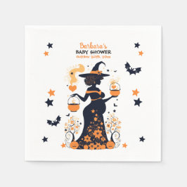 Double Trouble Brew - Een Tweeling Halloween Baby  Servet