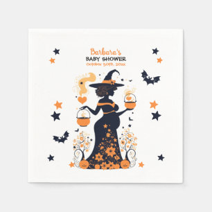 Double Trouble Brew - Een Tweeling Halloween Baby Servet