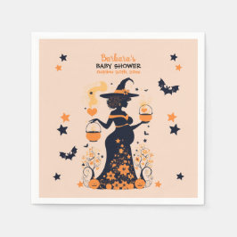 Double Trouble Brew - Een Tweeling Halloween Baby  Servet