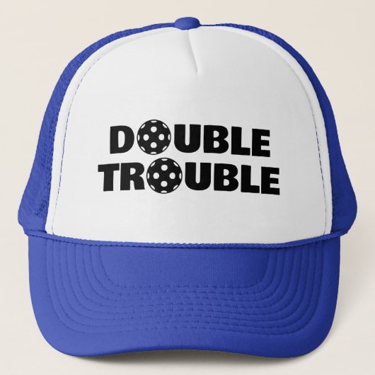 DOUBLE TROUBLE pickleball petten voor dubbelspel t (Voorkant)