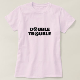 DOUBLE TROUBLE pickleball t shirten voor teamspele T-shirt